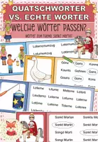 Vorschau - Arbeitsblätter - Pseudowörter (Quatschwörter) vs. echte Wörter: Wörter zum Thema "Sankt Martin" - Deckblatt