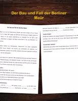 Vorschau - Arbeitsblätter - Der Bau und Fall der Berliner Mauer - Deckblatt