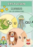 Vorschau - Spiele - Silbenräder (Groß- und Kleinbuchstaben) für Erstleser - Deckblatt