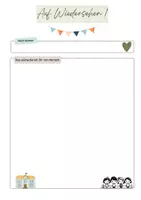 Vorschau - Arbeitsblätter - Vorlage für ein Abschiedsbüchlein für Schüler - Deckblatt