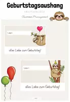 Vorschau - Poster - Classroom-Management: Geburtstagsaushang für deine Faultierklasse (Kl.1-4) - Deckblatt