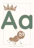 Vorschau - Fördermaterial/Inklusion - Buchstaben Poster / Buchstabenweltreise boho beige - Seite 1