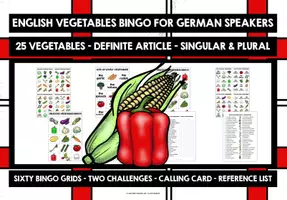 Vorschau - Spiele - ENGLISH VEGETABLES BINGO FOR GERMAN SPEAKERS - Seite 1