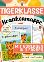 Vorschau - Arbeitsblätter - Tigerklasse - Krankenmappe (Schulstart) - Deckblatt