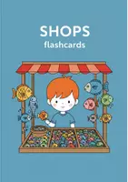 Vorschau - Stationenlernen - Englische Geschäfte Flashkarten - Flashcards about shops - Deckblatt