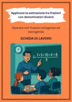 anteprima - Esercizi - Applicare la sottrazione tra frazioni con denominatori diversi - Pagina di copertina