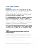 Vorschau - Arbeitsblätter - Künstliche Intelligenz in Medien - kritischer Umgang mit KI - Seite 1