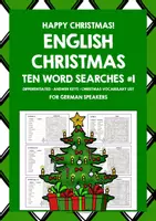 Vorschau - Arbeitsblätter - ENGLISH CHRISTMAS WORD SEARCHES FOR GERMAN SPEAKERS #1 - Deckblatt