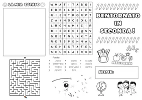anteprima - Giochi - BROCHURE BACK TO SCHOOL–PIEGHEVOLE PER IL PRIMO GIORNO DI SCUOLA - Pagina 1