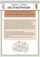 Vorschau - Arbeitsblätter - Lapbook Stadtführer Mittelalter - Gruppenarbeit - Stationsarbeit - Seite 1
