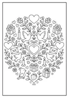 Vorschau - Mal- und Bastelvorlagen - Februar Mandalas - Seite 1