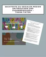 Vorschau - Arbeitsblätter - Sachtexte zu sozialen Medien untersuchen und zusammenfassen TikTok - Deckblatt
