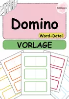 Vorschau - Spiele - Domino Vorlage Word-Datei leer und farbig - Deckblatt