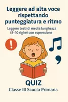 anteprima - Quiz - Leggere ad alta voce rispettando punteggiatura e ritmo - Pagina di copertina