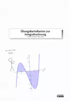 Vorschau - Aufgabenkarten - Aufgabenkarten zur Integralrechnung: Flächenberechnung - Deckblatt