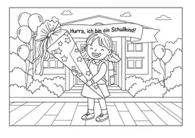 Vorschau - Mal- und Bastelvorlagen - Hurra ich bin ein Schulkind - Seite 3