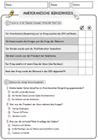 Vorschau - Arbeitsblätter - Amerikanische Bürgerkrieg Arbeitsblätter mit Fragen + Lösungen Geschichte AB - Seite 2