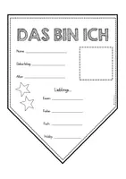 Vorschau - Mal- und Bastelvorlagen - DAS BIN ICH - Wimpel - Seite 3