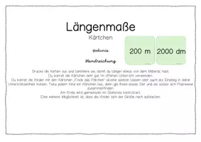 Vorschau - Stationenlernen - Maßeinheitenspiel - Ordnen, Pärchen finden - Deckblatt