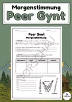 Vorschau - Arbeitsblätter - Peer Gynt - Die Morgenstimmung - Deckblatt