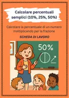 anteprima - Esercizi - Calcolare la percentuale di un numero moltiplicando per la frazione - Pagina di copertina