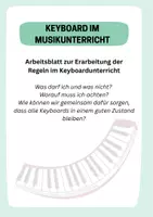 Vorschau - Arbeitsblätter - Keyboard im Musikunterricht - Regeln - Deckblatt