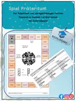 Vorschau - Spiele - Brettspiel Präteritum - passend zu meinen Lernkarten - Deckblatt
