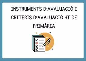 Vista previa - Evaluación - INSTRUMENTS D'AV 4t PRIMÀRIA ÀREES - Portada