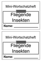Vorschau - Arbeitsblätter - Miniheft Wortschatz - fliegende Insekten, DaZ, DaF - Seite 1