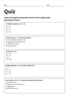 anteprima - Quiz - Isolare l’incognita spostando termini noti e applicando operazioni inverse - Pagina 1