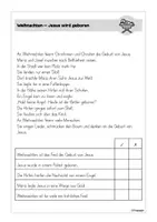 Vorschau - Arbeitsblätter - Weihnachten Lesehäppchen - Lesetext mit Aufgaben - Seite 1