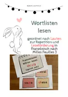 Vorschau - Fördermaterial/Inklusion - Wortlisten lesen auf Französisch nach Lauten geordnet - Deckblatt