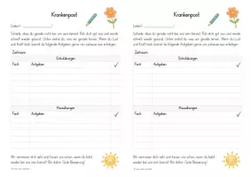 Vorschau - Arbeitsblätter - Krankenpost/Krankenmappe: Mitteilungsblatt (2 Varianten) - Seite 3