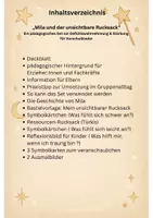 Vorschau - Mal- und Bastelvorlagen - Mila und der unsichtbare Rucksack - Bildungsangebot - Seite 1