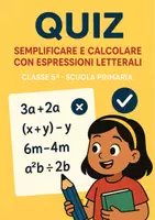 anteprima - Quiz - Quiz: valutare espressioni date sostituendo i valori numerici - Pagina di copertina