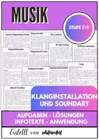Vorschau - Unterrichtsreihen - Klangfarben | Instrumentenkunde | Geräusche entdecken – Workshop für Klasse 7–9 | Percussion - Deckblatt