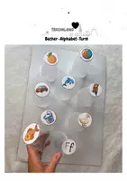 Vorschau - Arbeitsblätter - Becher-Alphabet-Turm - Deckblatt