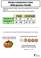 anteprima - Esercizi - Party a sorpresa a casa dello gnomo Ubaldo - Pagina 1