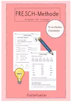 Vorschau - Arbeitsblätter - FRESCH-Methode (Aufgaben inkl. Lösungen) - Deckblatt