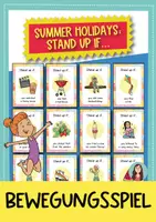 Vorschau - Spiele - Englisch Bewegungsspiel: +40 "Stand up if…"-Karten zu den Sommerferien - Deckblatt