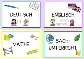 Vorschau - Bildkarten - Stundenplan-Tagestransparenz in zwei Formaten - Seite 1