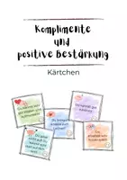 Vorschau - Poster - Komplimente und positive Bestärkung: Kärtchen - Deckblatt
