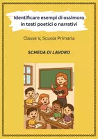 anteprima - Materiale interattivo - Identificare esempi di ossimoro in testi poetici o narrativi - Pagina di copertina