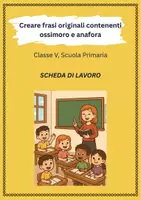 anteprima - Materiale interattivo - Creare frasi originali contenenti ossimoro e anafora - Pagina di copertina