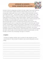 Vorschau - Arbeitsblätter - Verkehr in Europa – Ohne Verkehr kein Handel? - Deckblatt