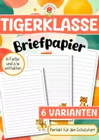 Vorschau - Arbeitsblätter - Tigerklasse - Briefpapier - Deckblatt