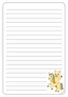 Vorschau - Arbeitsblätter - Alpakaklasse - Briefpapier - Seite 1