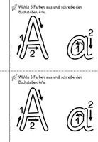 Vista previa - Hojas de trabajo - Alles über die Buchstaben A-Z + Ä,Ö,Ü und ß Buchstabeneinführung - Heft (Grundschrift) | Alemán - página 2