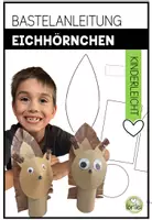 Vorschau - Mal- und Bastelvorlagen - Bastelanleitung: Herbst (Eichhörnchen) - Deckblatt