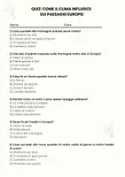 anteprima - Quiz - Come il clima influisce sui paesaggi europei - Quiz - Pagina 1